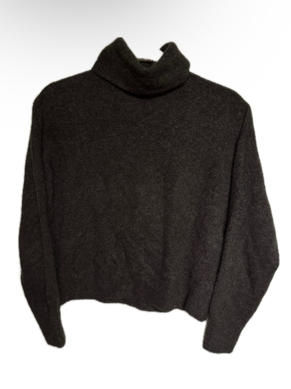 Brown Knit Turtleneck Sweater